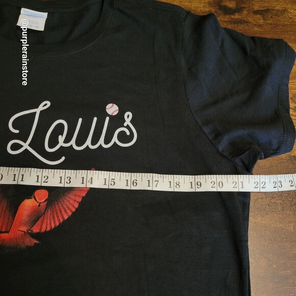 STL Cardinals Baseball T Shirt XL Black Stretch - Picture 6 of 9